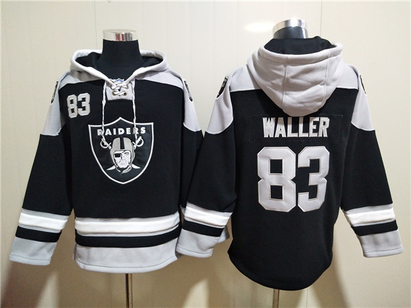 Men's Las Vegas Raiders #83 Darren Waller Ageless Must-Have Lace-Up Pullover Hoodie